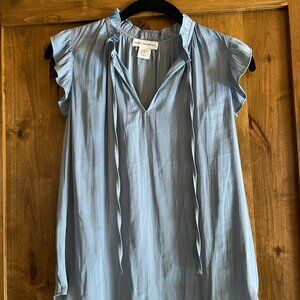 Cupcakes and Cashmere blue flutter tank top